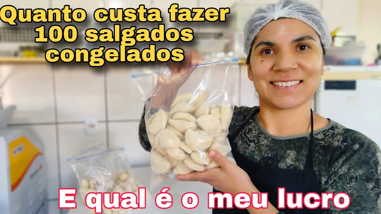 Quanto custa para fazer 100 salgados congelados e qual é o meu lucro.