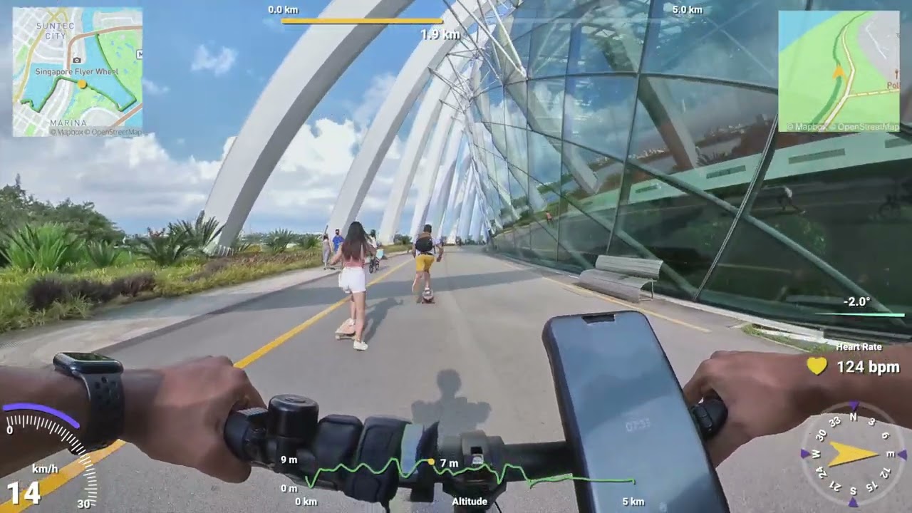 Weekend cycling - Marina Bay Boulevard to Bay East Garden, Singapore