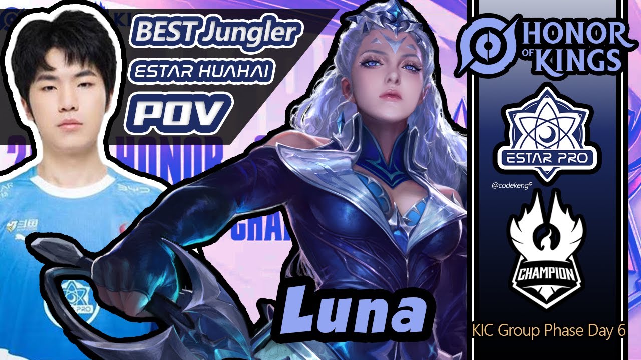 Honor of Kings Best Jungler Player play Luna | KIC Group stage | POV | HOK Global