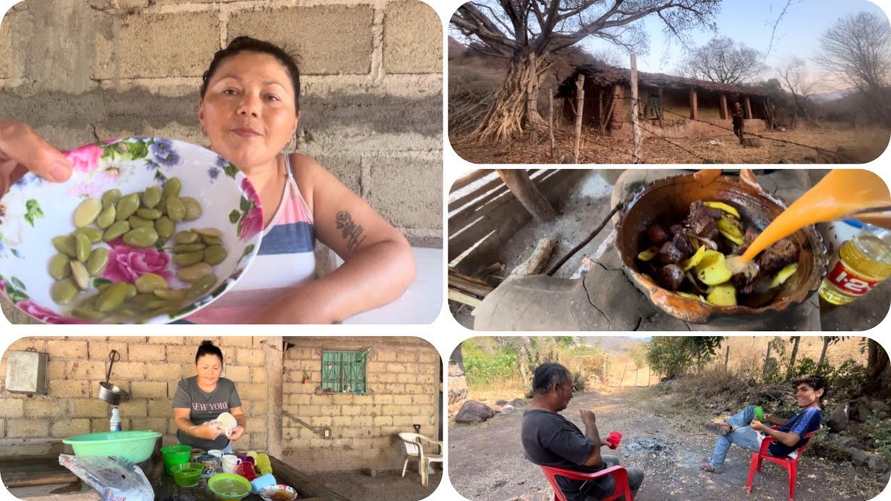 Carne de puerco con mango+Caminando por la casa vieja//video variado 
