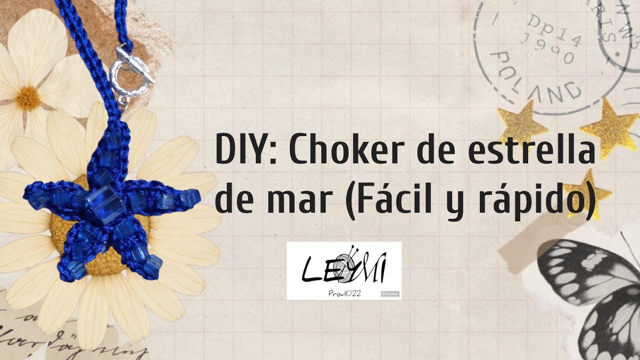 Gargantilla de estrella de mar a crochet (Fácil y rápido)