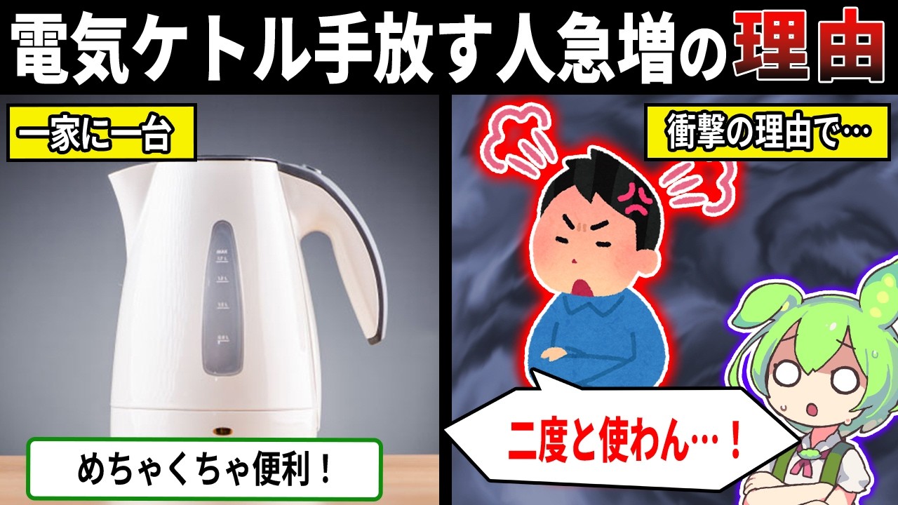 電気ケトル離れ急増中のヤバすぎる理由【ずんだもん＆ゆっくり解説】