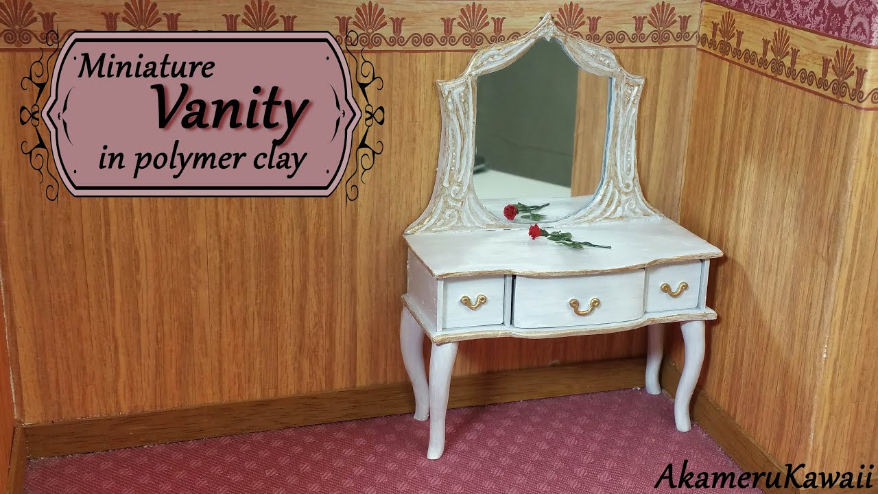 Miniature Doll Vanity - Polymer Clay Tutorial