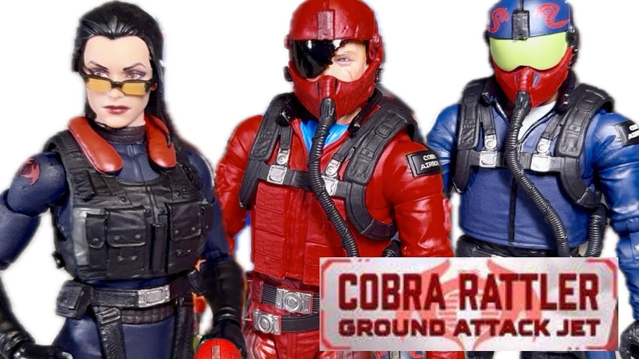 Baroness, WIld Weasel and the Gunner GIJOE Classified Cobra Action Figures! Rattler HasLab exclusive