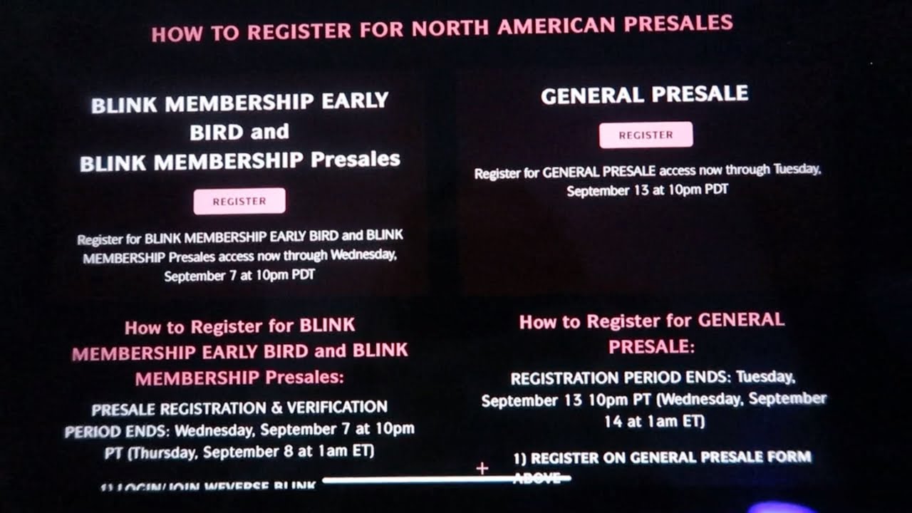 HOW TO REGISTER BLACKPINK CONCERT TICKET PRESALE| NORTH AMERICA
