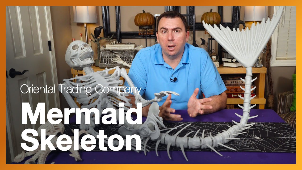 Mermaid Skeleton - Oriental Trading Company Halloween Prop Decoration Unboxing and Review