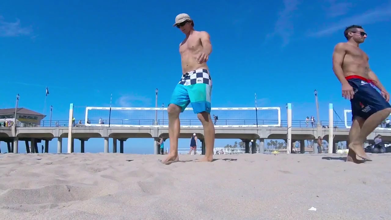 Ty Loomis & Ed Ratledge vs. Ty Tramblie & Brad Keenan - AVP Practice - Huntington Beach Feb, 2016