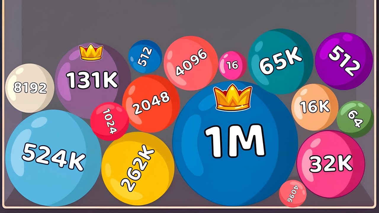 Merge Balls 2048 : Number Puzzle gameplay - Merge Number 2248 ( Math game , infinity )