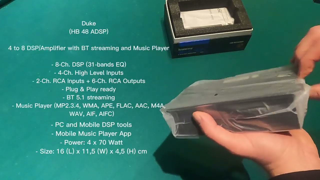 Harmony DSP HB 48 ADSP DSP amplifier unboxing