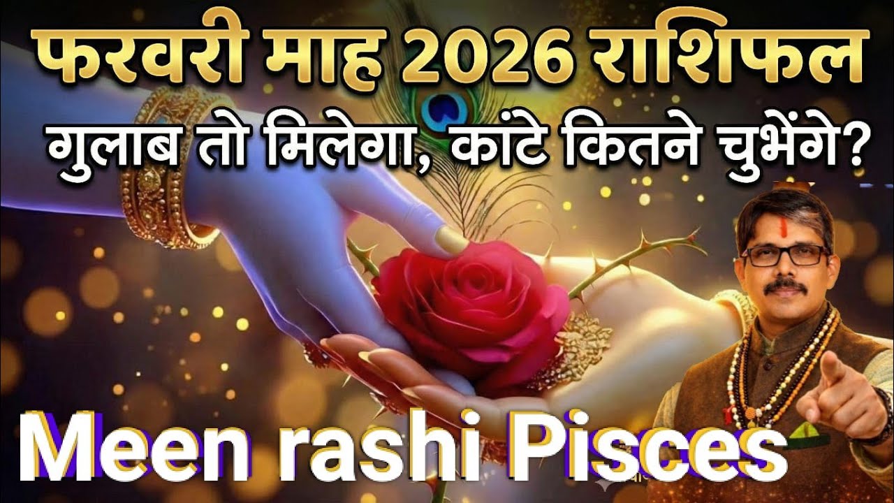 Meen rashi Pisces horoscope मीन राशी फरवरी माह 26। गुलाब तो मिलेगा काटे भी चुभेंगे। तो सावधान  