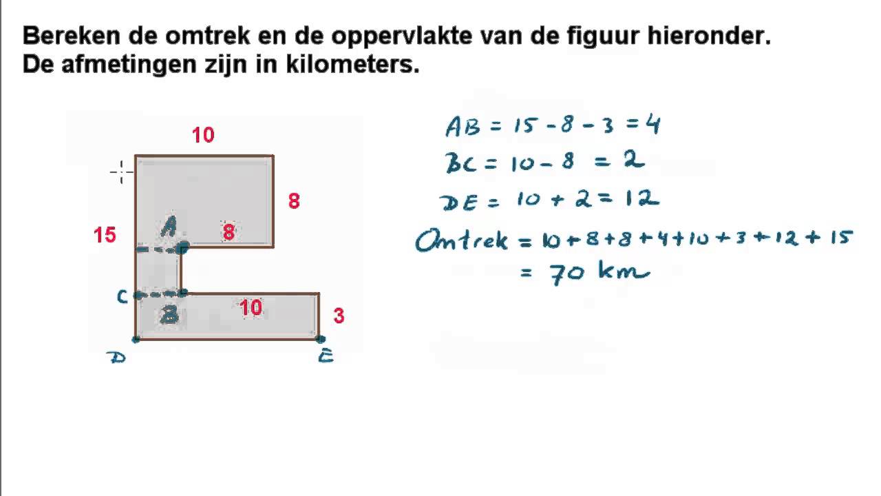 Berekenen van omtrek en oppervlakte
