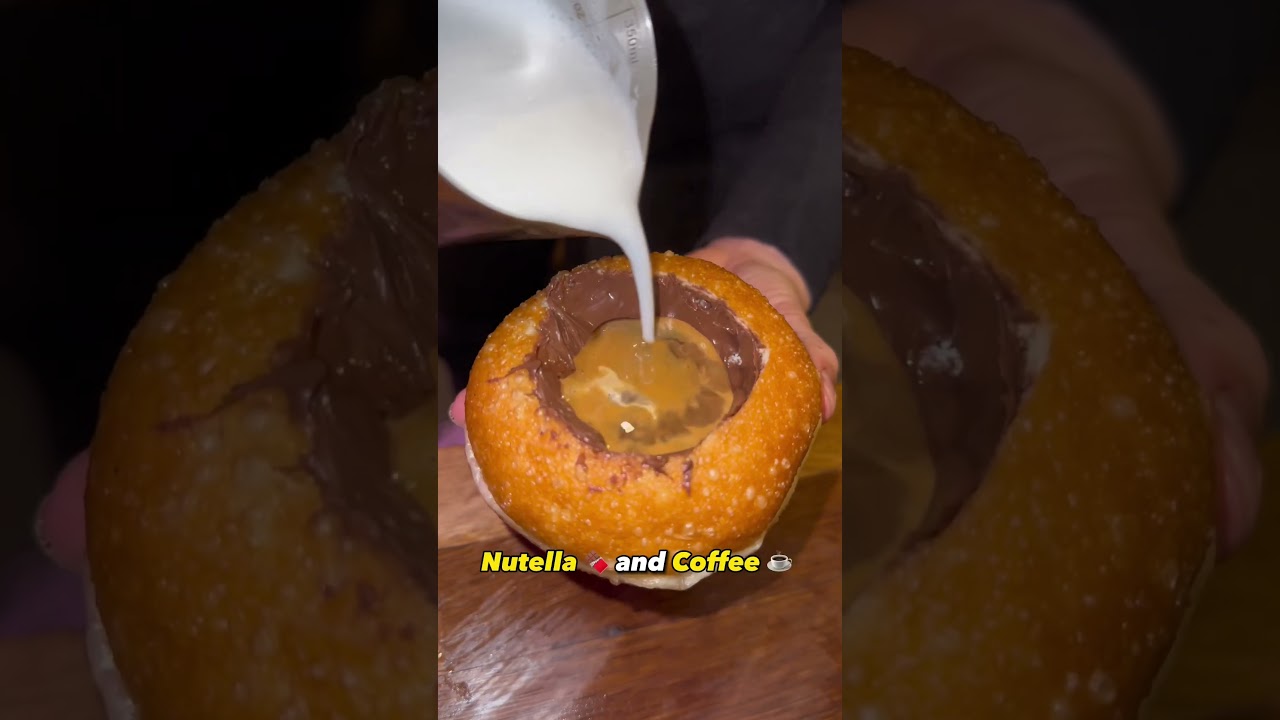 NUTELLA COFFEE DONUT!? #coffee #doughnut