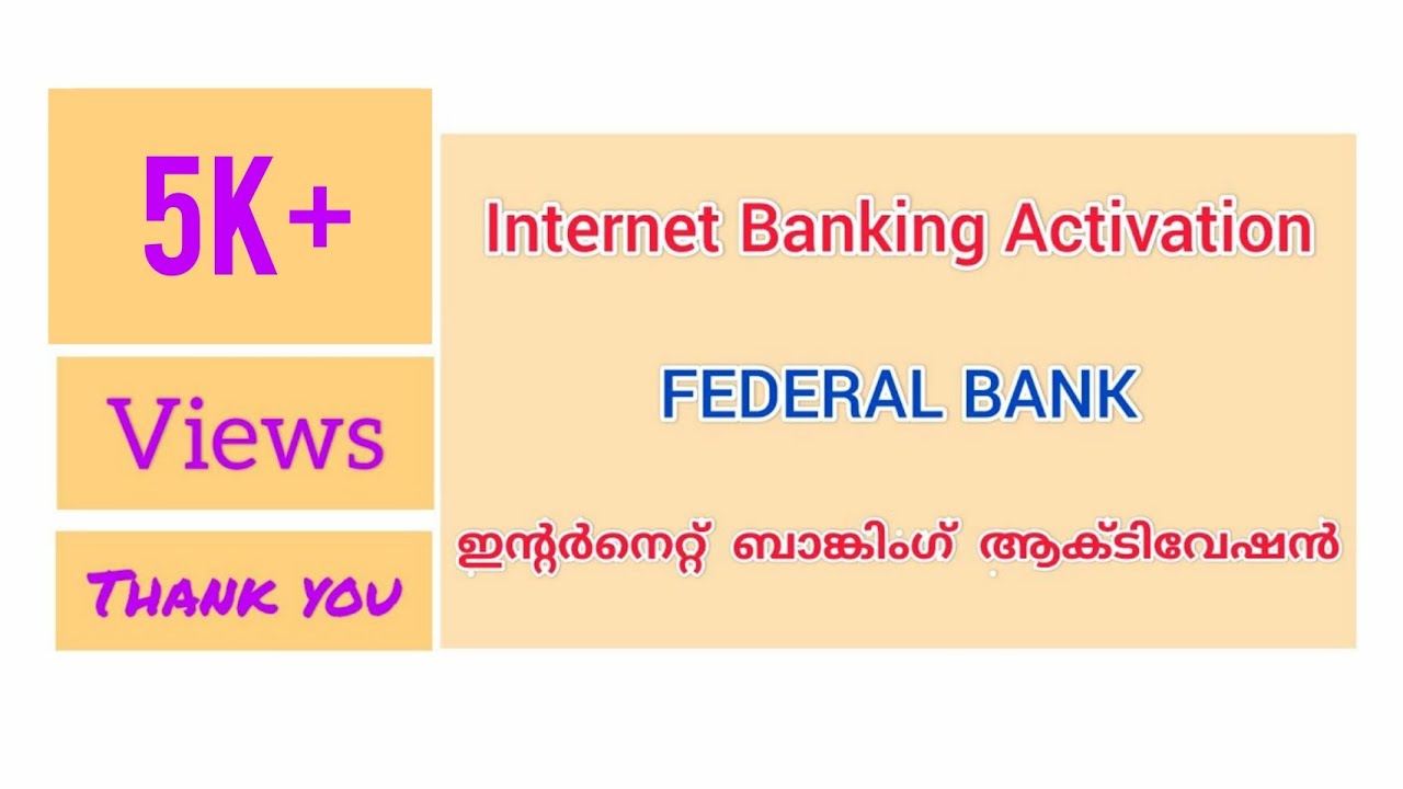 Federal Bank Internet Banking Activation (FedNet) using Mobile #Federalbank #InternetBanking