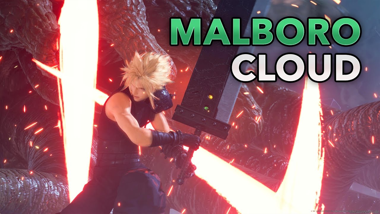 Cloud Cuts Down Malboro Hard Mode No Limit Buster Sword | Final Fantasy 7 Remake