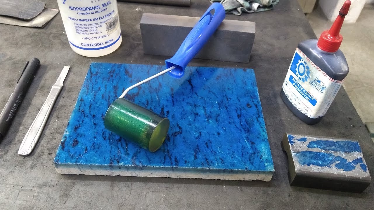 Rasquete e Rolinho para Aplicação de Pasta de Ajuste - Hand Scraping Tools