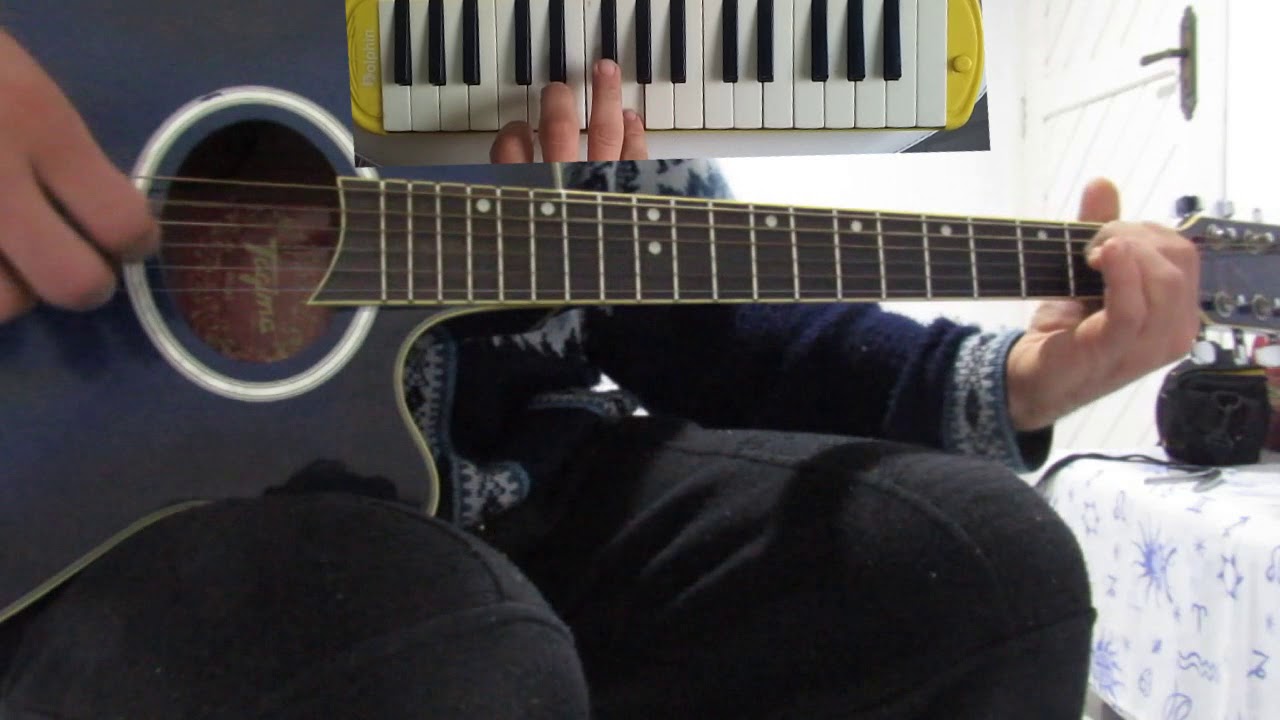 Corazón es lo único que tengo - tutorial violão e escaleta (tutorial guitar and melodica)