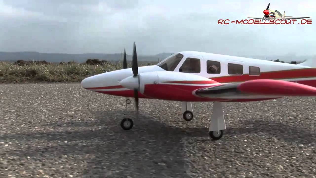 Test & Video: KYOSHO aiRium Piper PA34 VE29 Twin