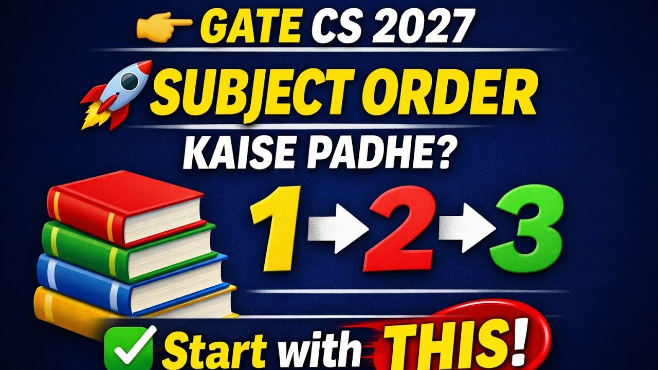 GATE CS 2027: ये है पढ़ने का सही तरीका! (Subject Sequence) 📚🔥