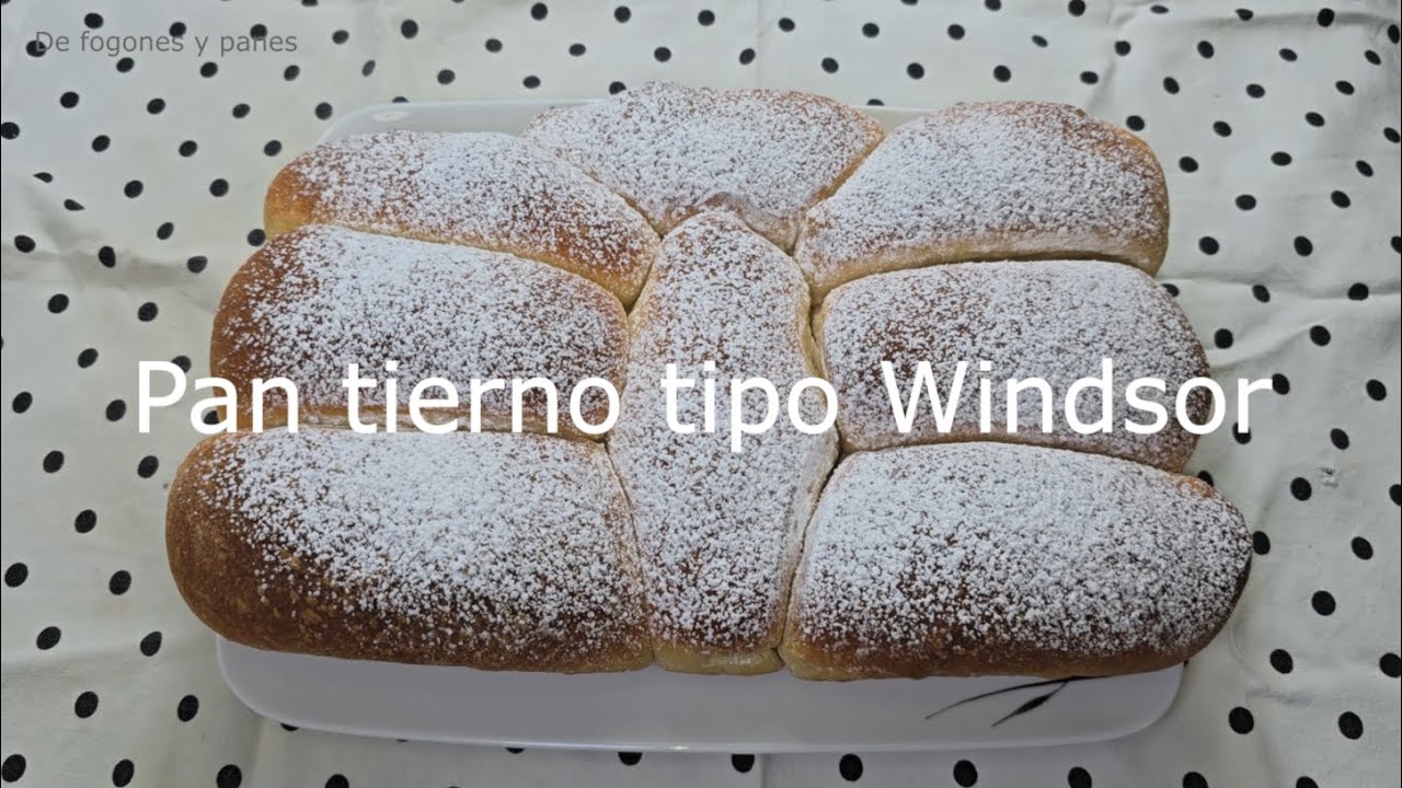 Pan tierno tipo Windsor, pan ligeramente dulce y esponjoso como una nube