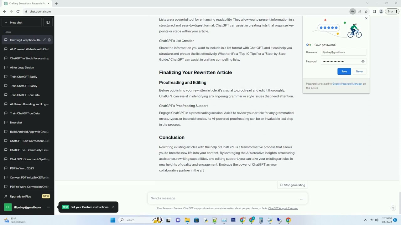 How To Rewrite An Existing Article with ChatGpt