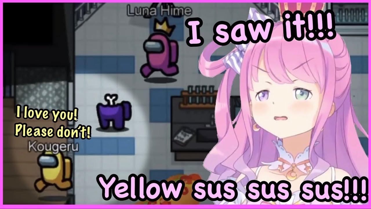 【ENG SUB】Luna drives Yellow into a corner with her cute English (Among Us)