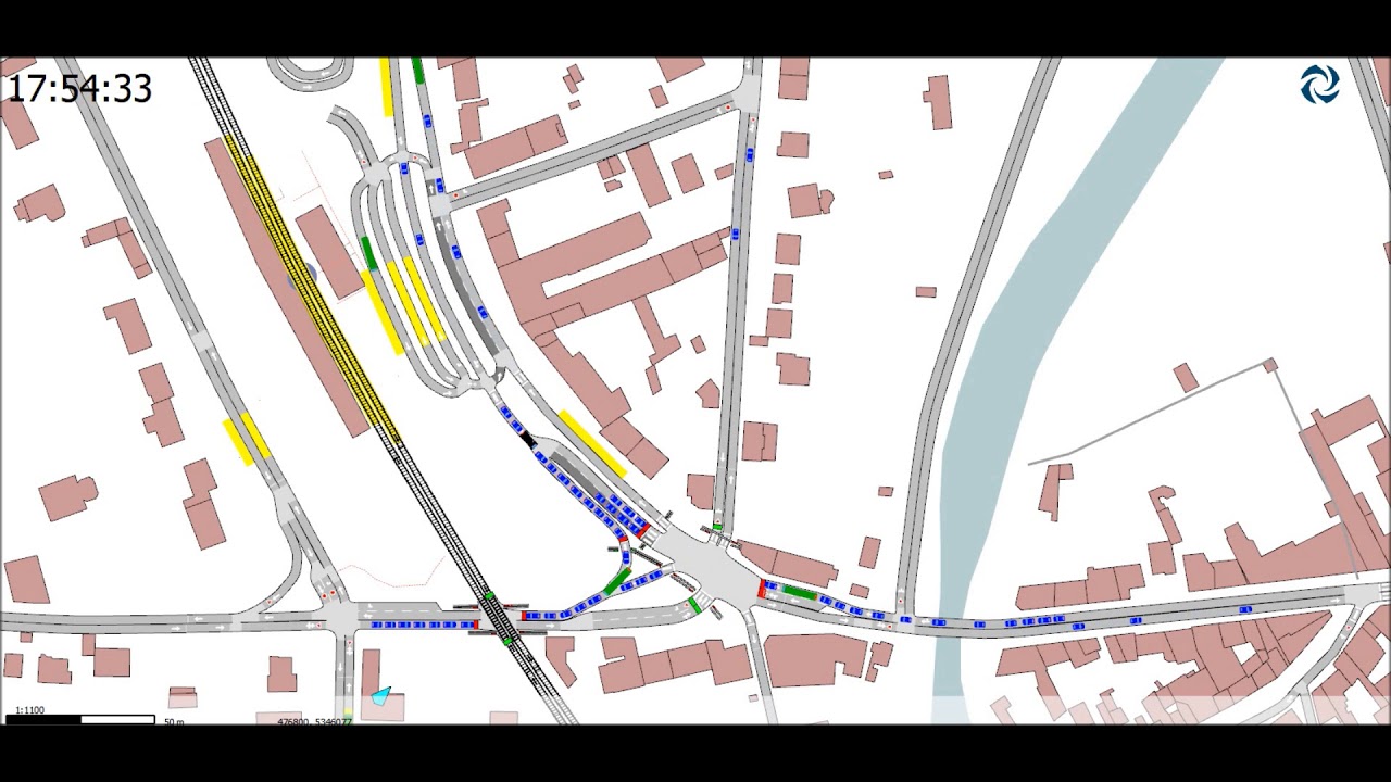 Passage à niveau de Nemours - Modélisation PN8 actuel