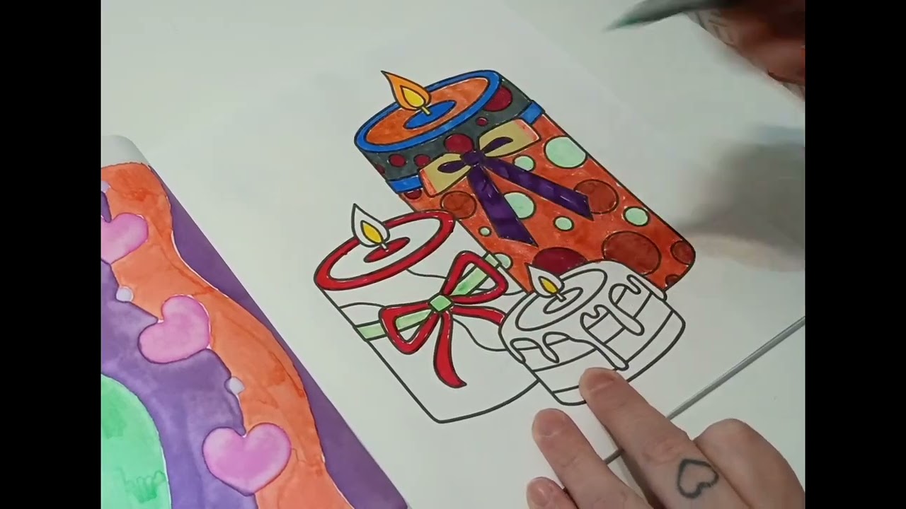 ASMR so cute! Bold & Easy coloring book ☀️ color with me relaxing color marker 