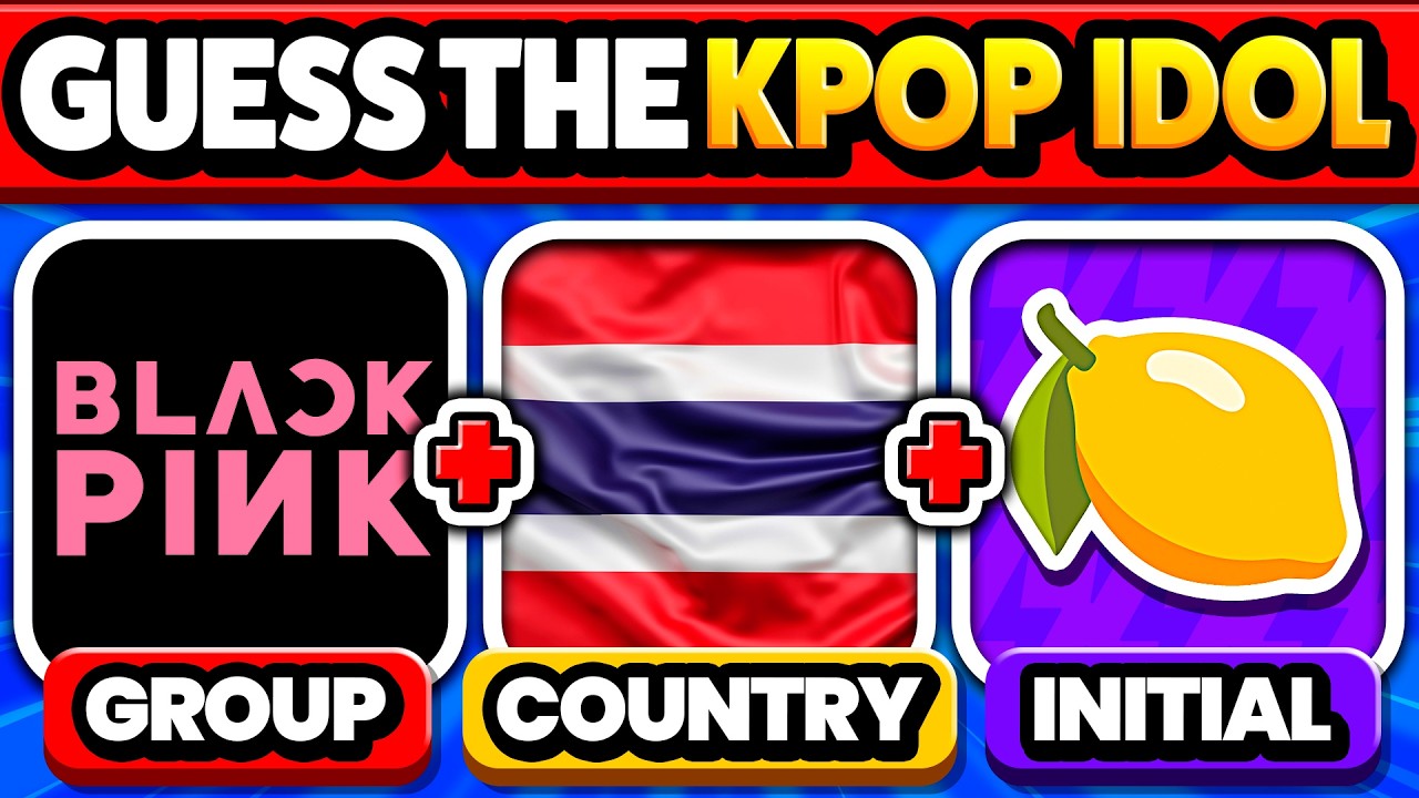 GUESS THE KPOP IDOL BY 3 CLUES: Group + Nationality + Emoji Initial 😋 | KPOP QUIZ 2025