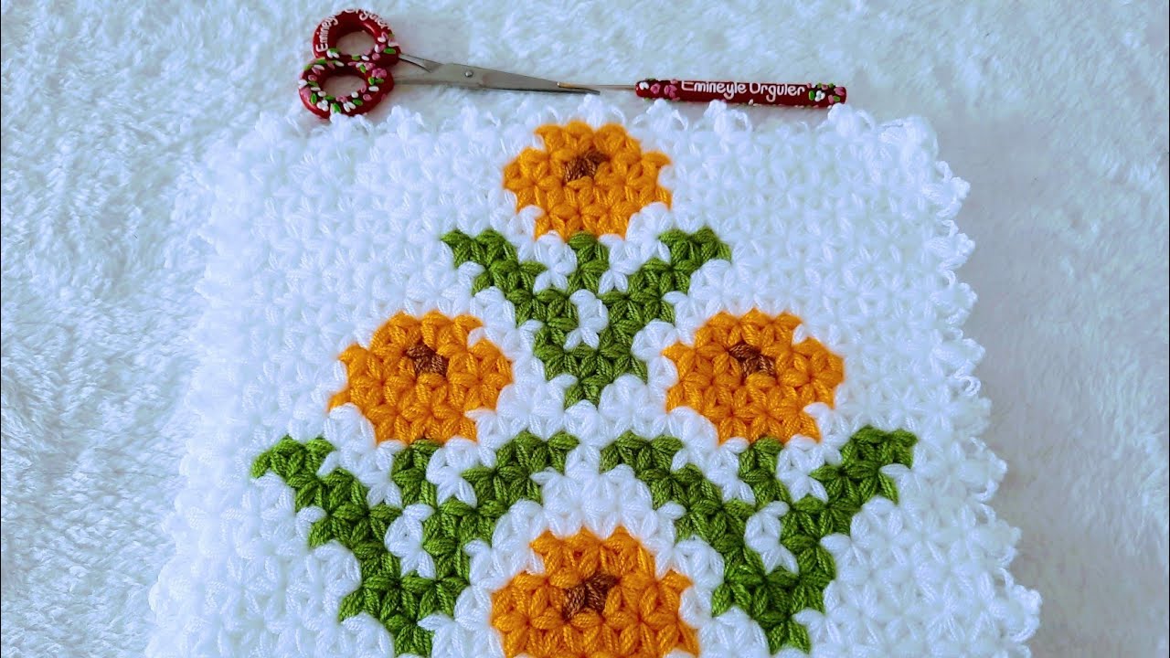 🌼 Sarı Çiçekli Lif Modeli Yapımı🧶#kolaylif #crochet  #tasarım @ip_ile_tigin_hikayesi_cigd5561