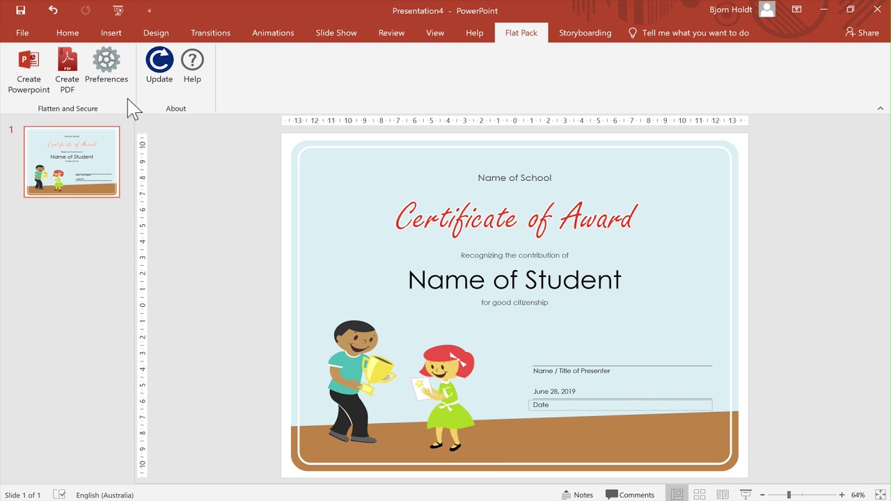 Creating your first editable PDF with Flat Pack