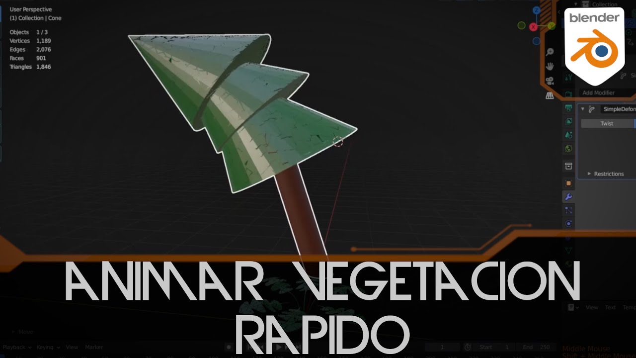 Animar Plantas y &Aacute;rboles para Tus Escenas en Blender 2.9 - Consejos R&aacute;pidos