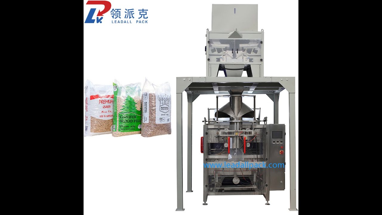 Form Fill Seal Bagger Exporter Palletizer Solutions Exporter for 15kg bear mountain pellets biomass