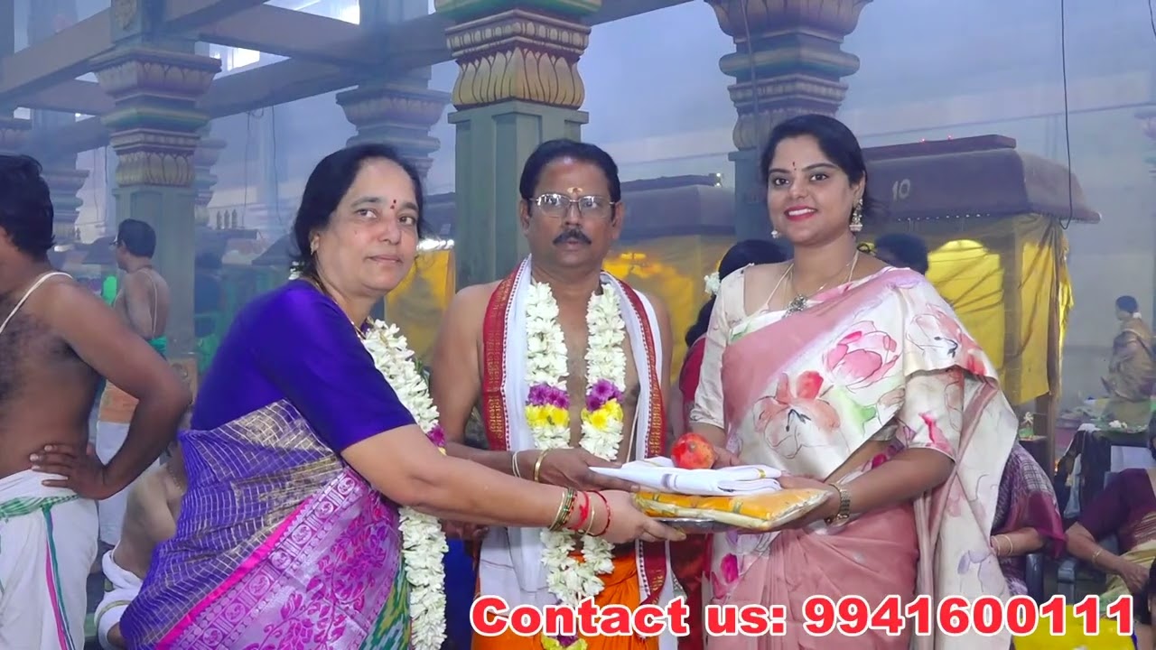 Thirukadaiyur temple 60th marriage, Brahmin two days Ekadhasa rudhra parayanam 11 Vedic Brahmins