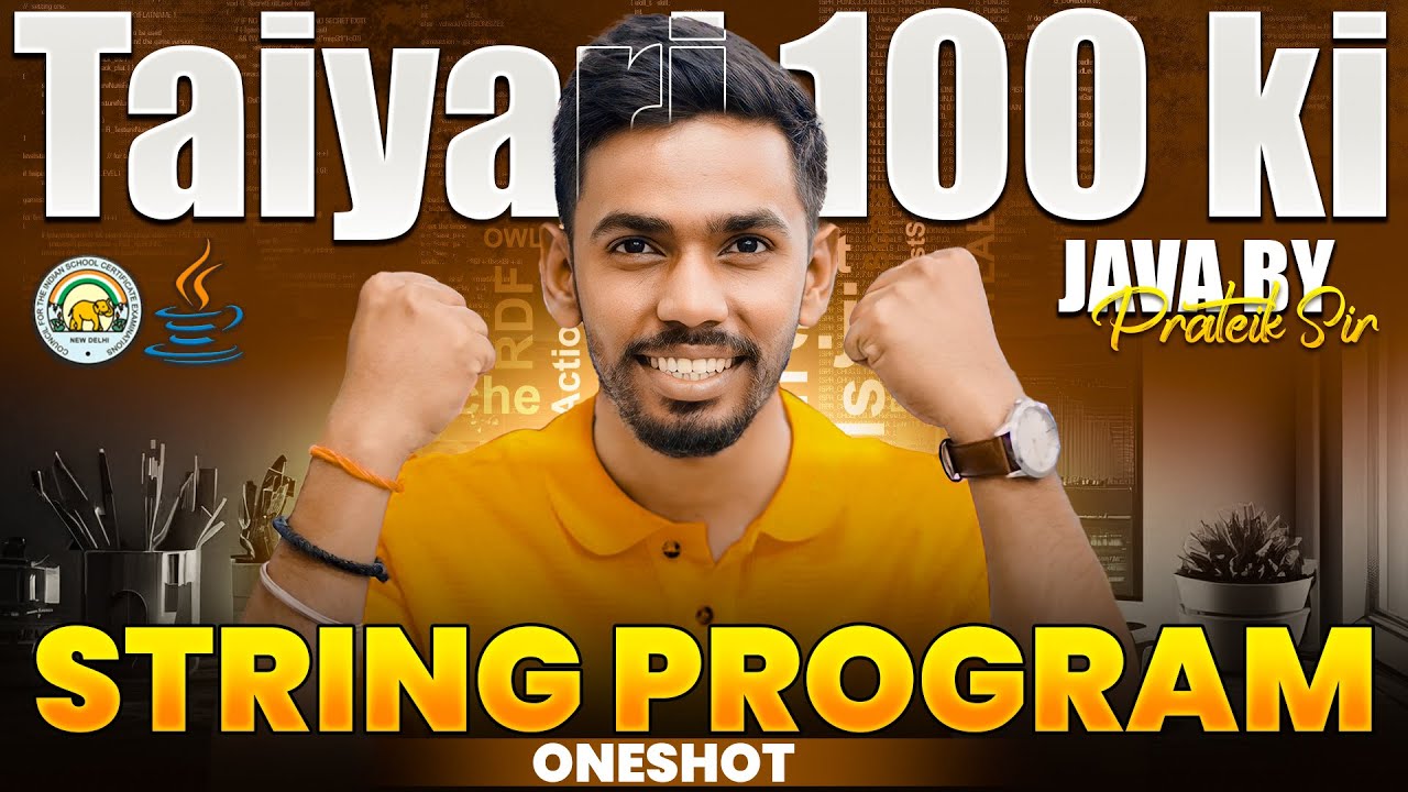 String in Java One Shot Class 10 ICSE | Class 10 Computer | String Java Crash Course