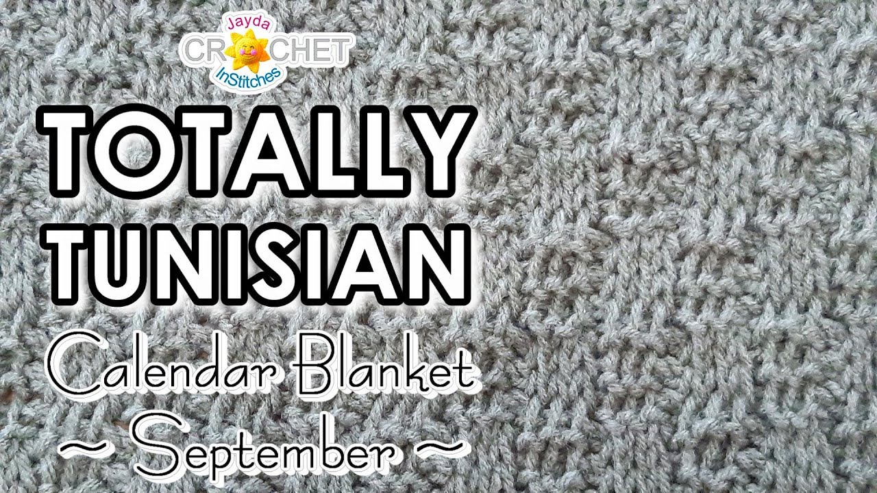 Tunisian Basket Weave Stitch - Totally Tunisian Calendar Blanket - September Square 2022