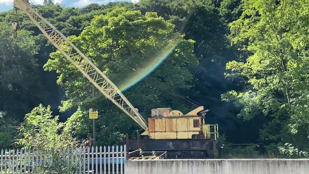 Old Rail Crane Shunting at Stocksbridge Steelworks Sidings 26/8/22