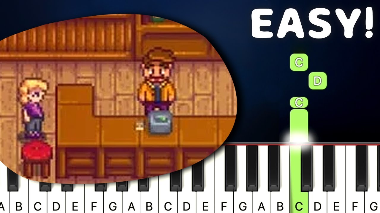The Stardrop Saloon - Stardew Valley | EASY Piano Tutorial