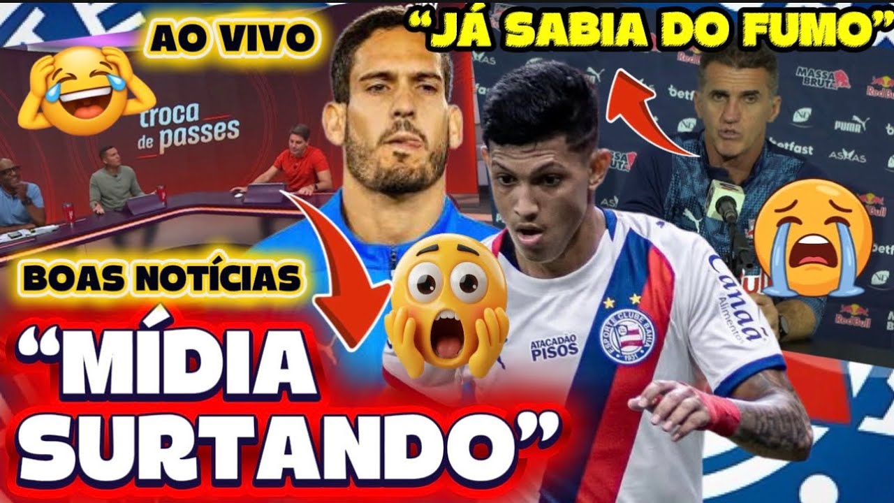 🔥💣😱BAHIA NA LIDERANÇA DO BRASILEIRO;🔥”MÍDIA SURTANDO”:AO VIVO NO SPORTV🎥RONALDO RASGA ELOGIOS, PULGA