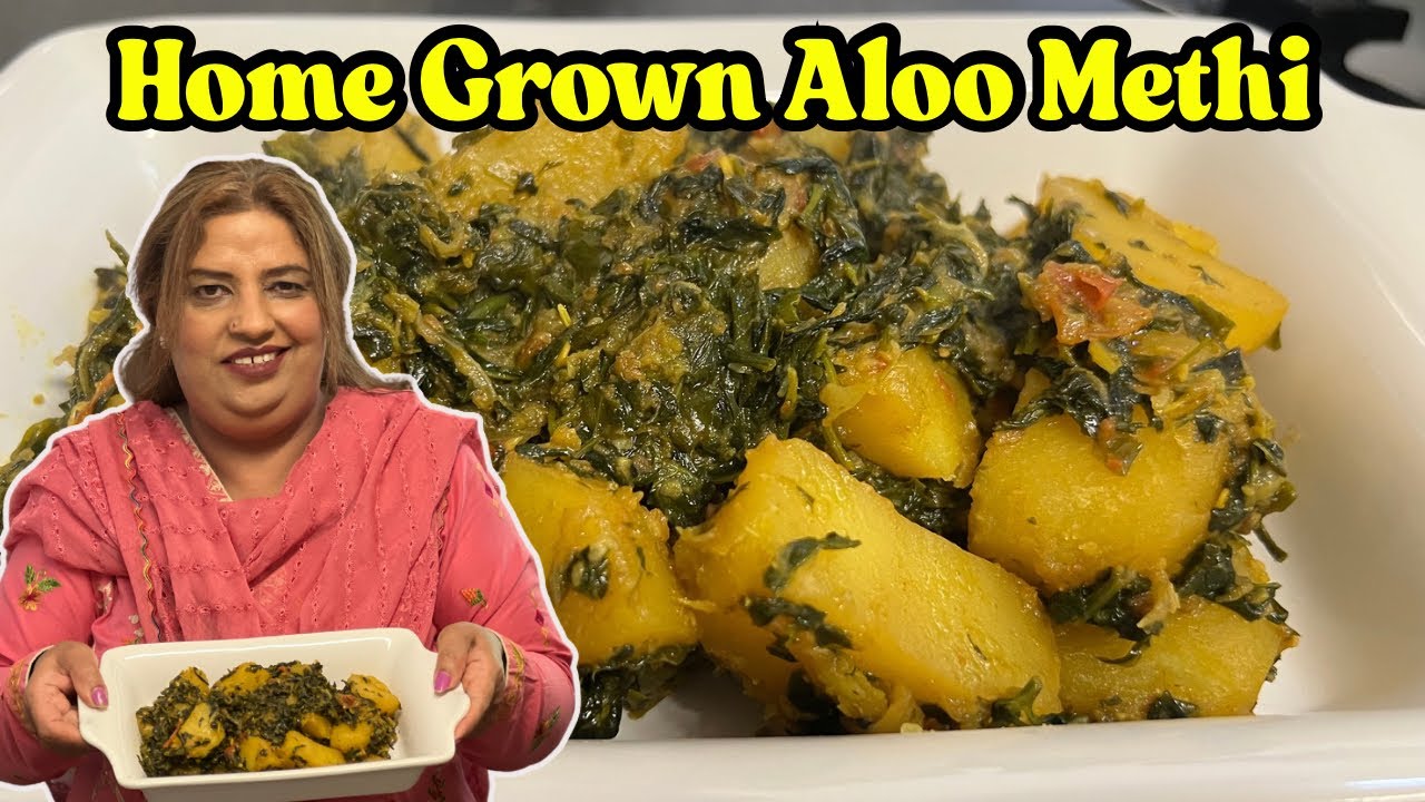Aloo and Methi Cooking at Home | Organic Methi from the Kitchen Garden #viralvideo #reflexion #desi 