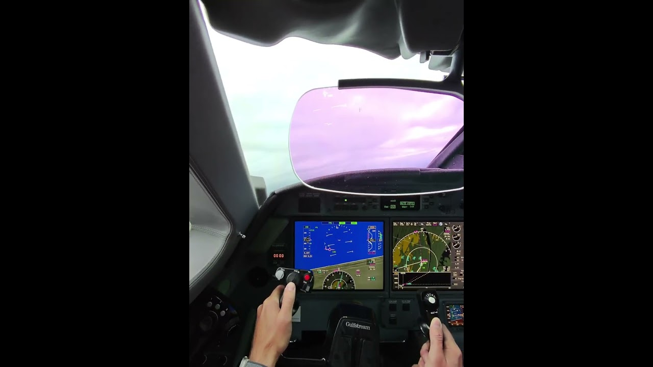 Cockpit view of takeoff in a Gulfstream G450 out of Teterboro, NJ filmed with Meta glasses