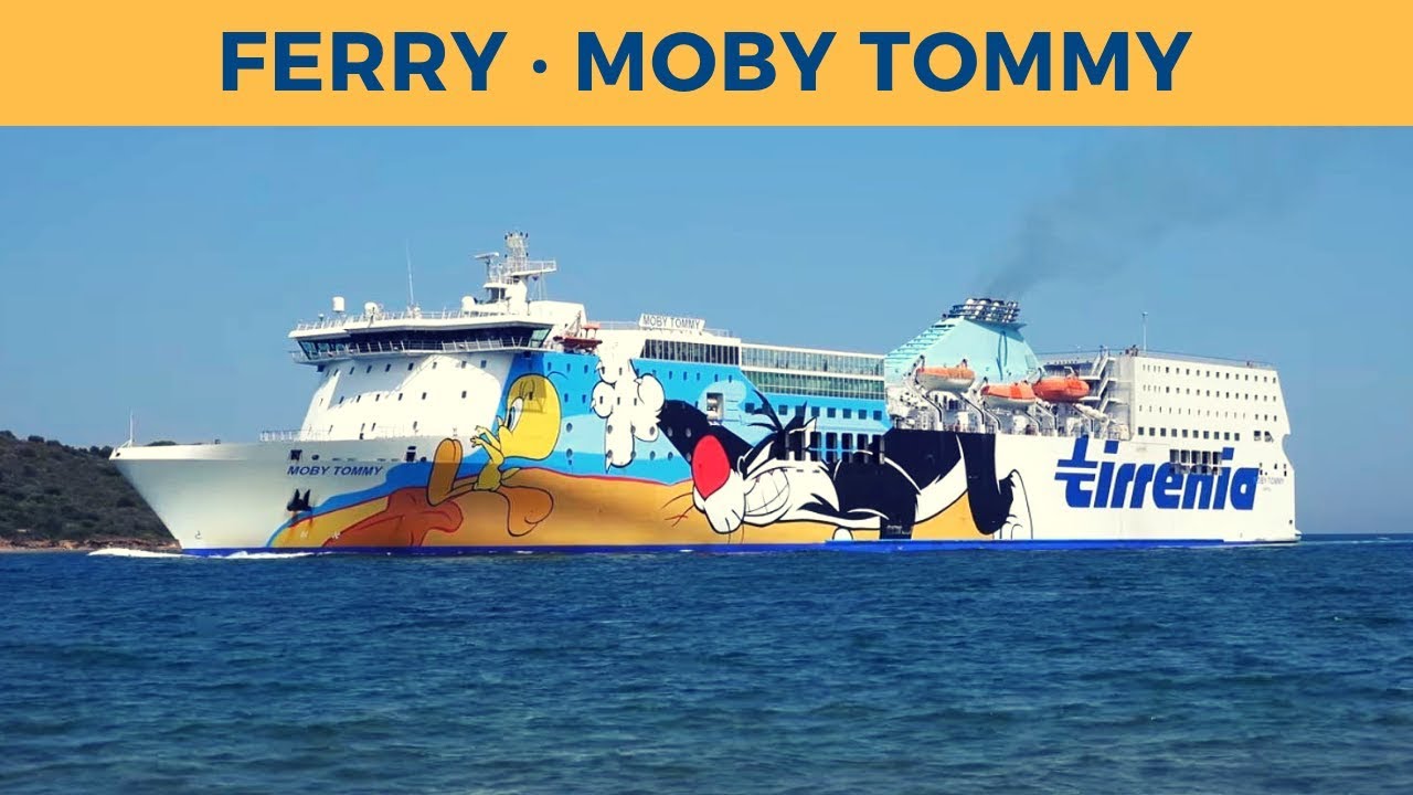 Arrival of ferry MOBY TOMMY in Olbia (Tirrenia)