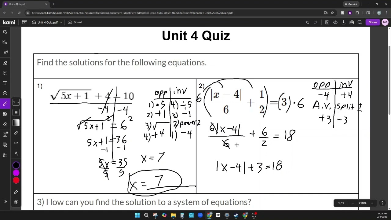Unit 4 Quiz Review