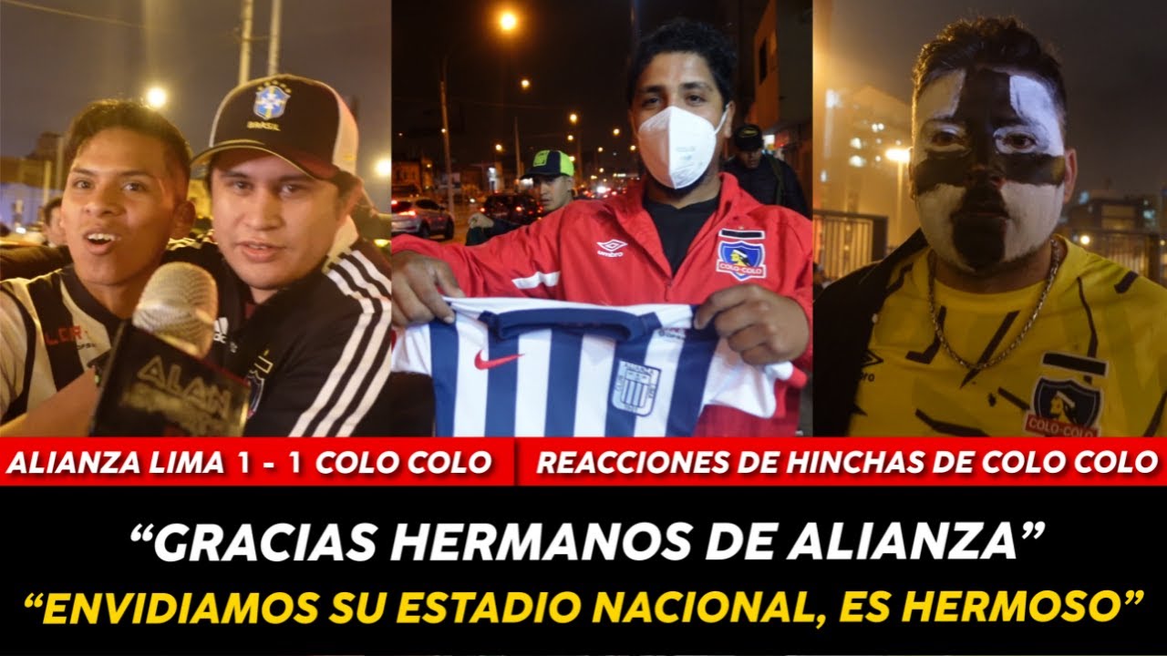 ALIANZA LIMA VS COLO COLO l REACCIÓN DE HINCHAS DE COLO COLO l COPA LIBERTADORES