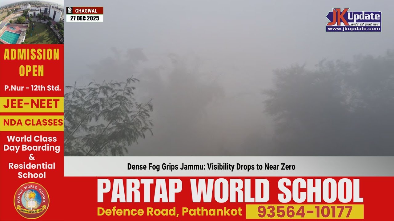 Dense Fog Grips Jammu: Visibility Drops to Near Zero