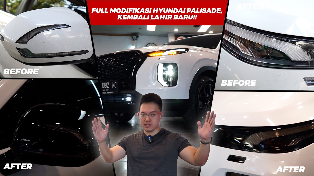 SEPERTI LAHIR BARU!! MODIFIKASI HYUNDAI PALISADE PUTIH DENGAN NUANSA ALL BLACK!! WAJIB NONTON!!