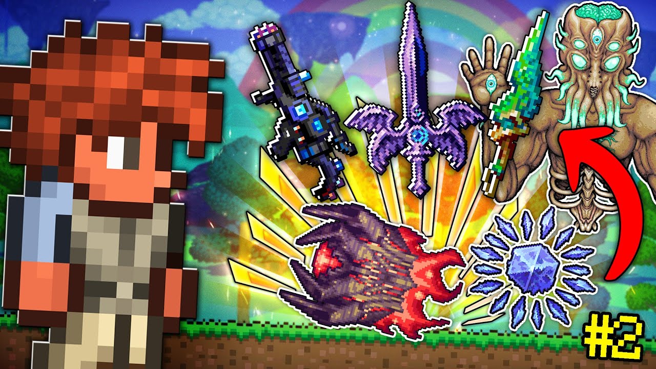 ТЕРРАРИЯ КАЛАМИТИ МОД НО С КАЖДОГО МОБА ВЫПАДАЮТ СЛУЧАЙНЫЕ ПРЕДМЕТЫ 2! Terraria Calamity Mod #2