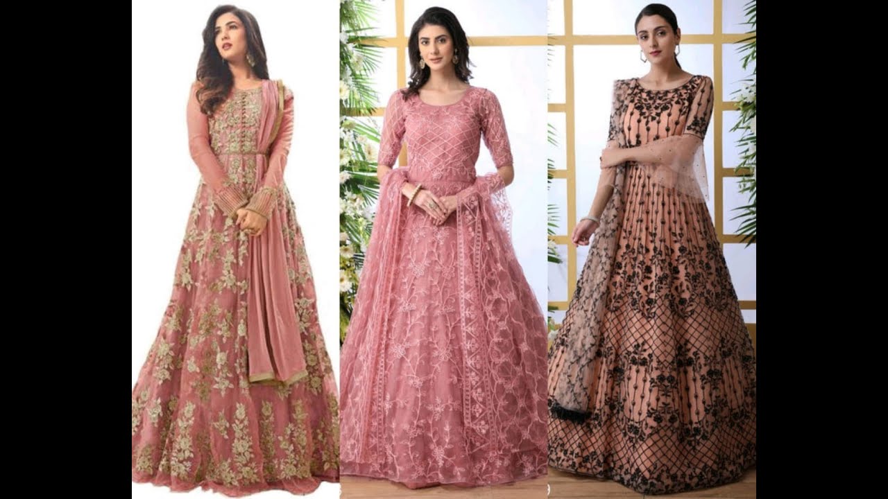 Party Wear Net Gown , Dress With Cash On Delivery