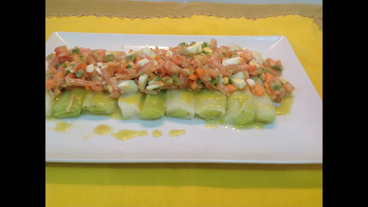 PUERROS EN VINAGRETA / Recetas de Cocina