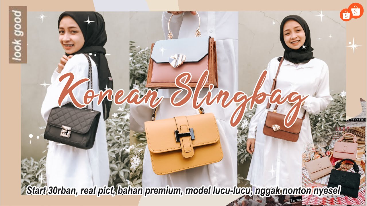 SHOPEE HAUL TAS SLING BAG KOREAN MURAH ALA SELEBGRAM | START 30RBAN