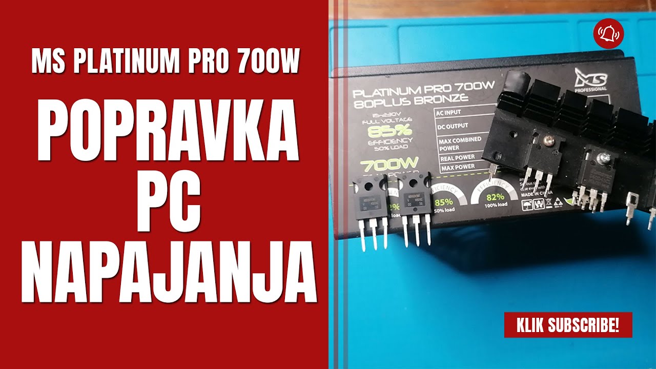 Popravka PC (ATX) napajanja - MS Platinum PRO 700W | Ne radi